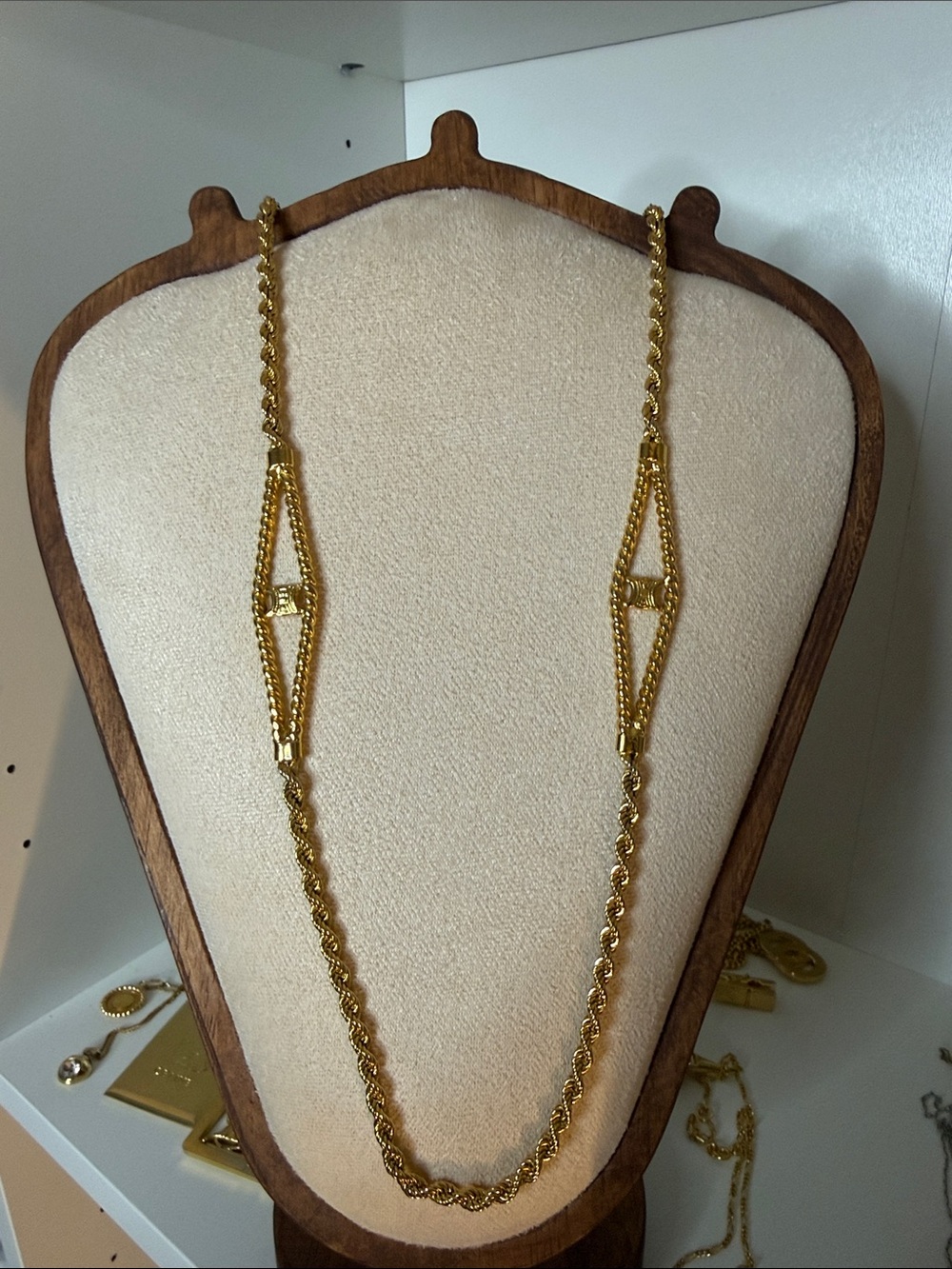 Celine Long Rope Necklace with Triomphe